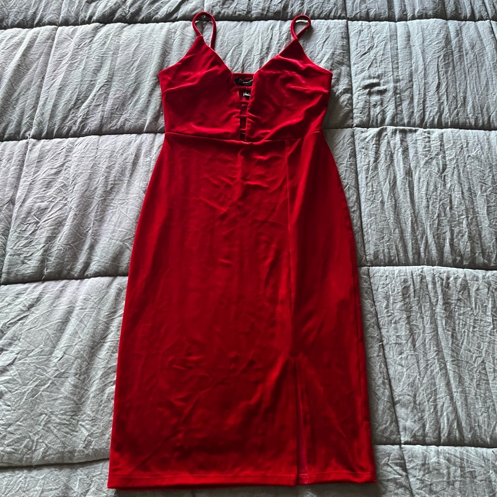 Forever 21 Red Velvet Dress